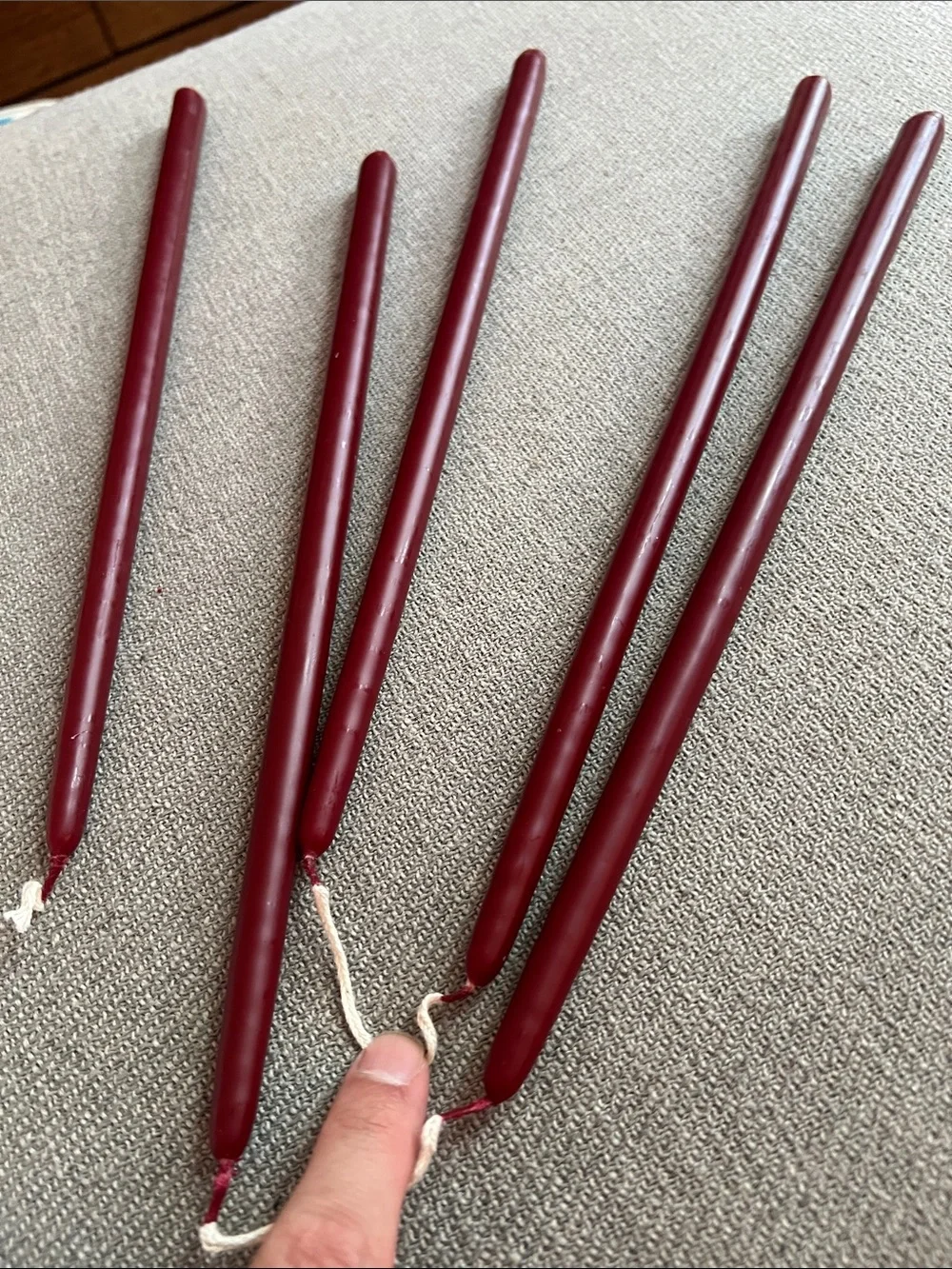 Anthropologie Burgundy Mini Taper Candles - Deep Wine Set 5 of 12